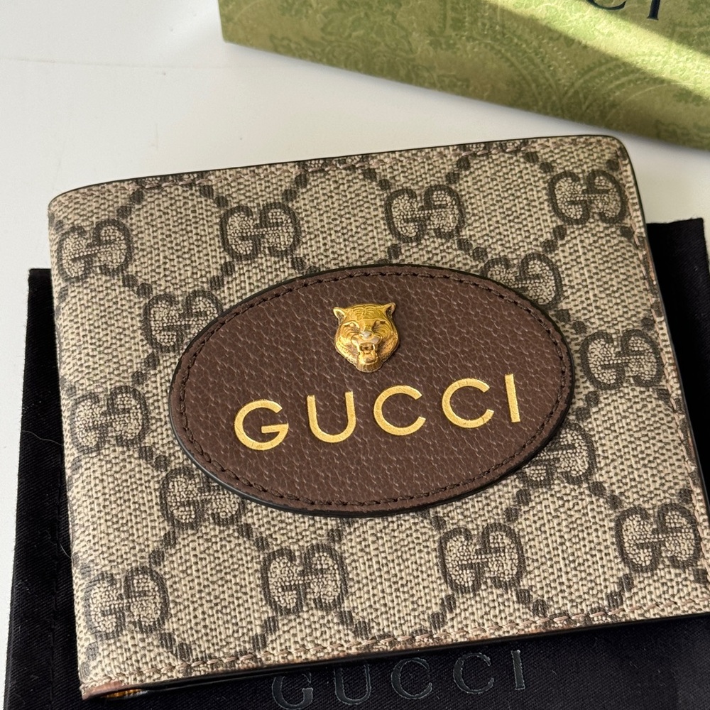 Gucci Brown and Gold Wallet